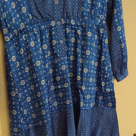 LOFT Mixed Geo Midi Dress NWT - Picture 5 of 11